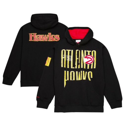 Atlanta Hawks Mitchell Ness Hardwood Classics OG 20 Pullover Hoodie Black