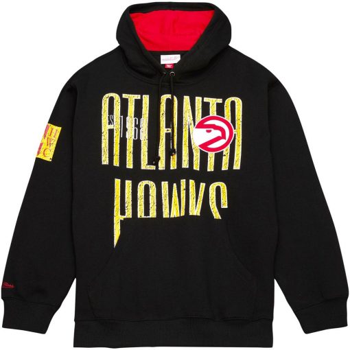 Atlanta Hawks Mitchell Ness Hardwood Classics OG 20 Pullover Hoodie Black