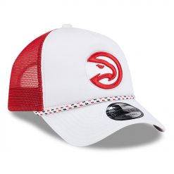 Atlanta Hawks New Era Court Sport Foam AFrame 9FORTY Adjustable Trucker Hat WhiteRed 3 N0611.jpg