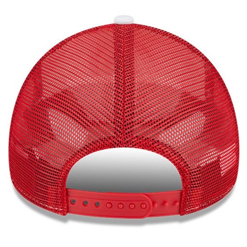 Atlanta Hawks New Era Court Sport Foam AFrame 9FORTY Adjustable Trucker Hat WhiteRed