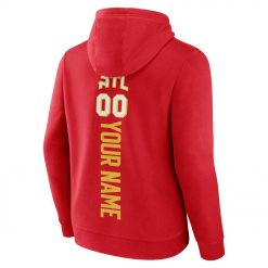 Atlanta Hawks Playmaker Personalized Name Number Pullover Hoodie Red