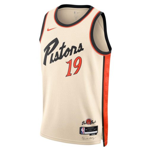 Detroit Pistons Nike City Edition Swingman Jersey 2024 Creme Simone Fontecchio Unisex