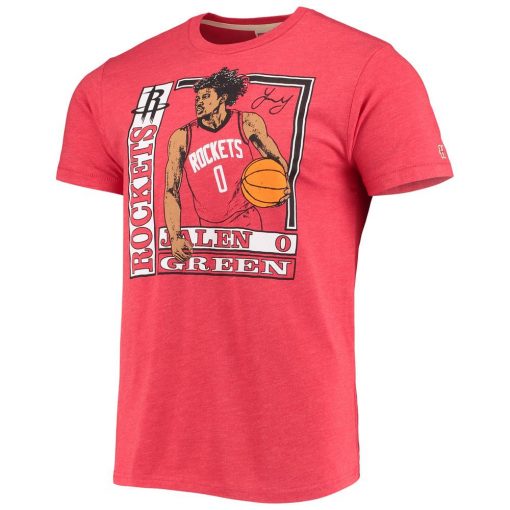 Jalen Green Houston Rockets Homage Rookie Player Pack TriBlend T-Shirt Red