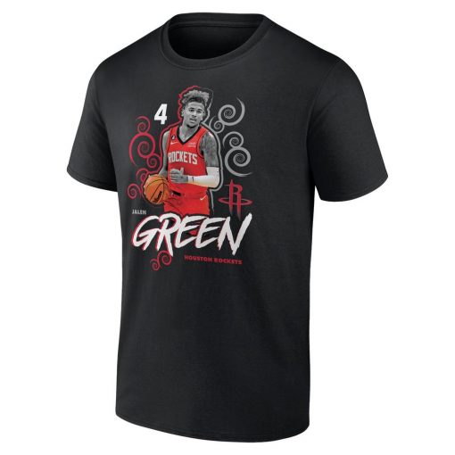 Jalen Green Houston Rockets Player Name Number Competitor T-Shirt Black