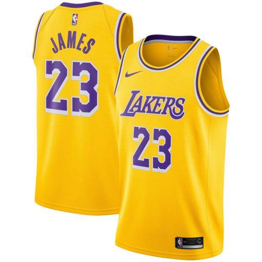 LeBron James Los Angeles Lakers Nike Swingman Player Jersey Gold Icon Edition
