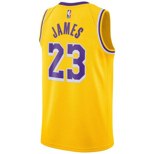 LeBron James Los Angeles Lakers Nike Swingman Player Jersey Gold Icon Edition