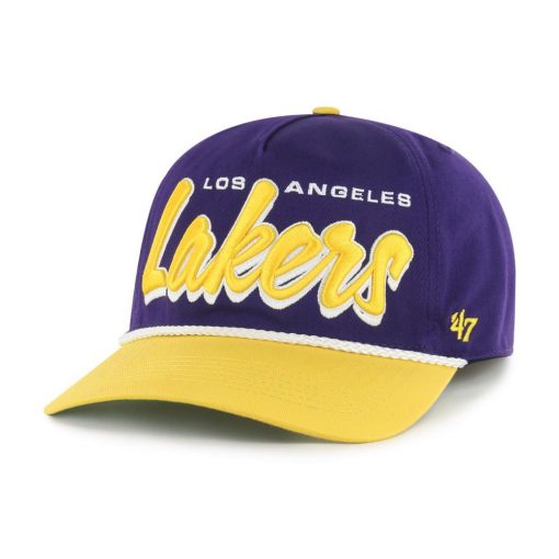 Los Angeles Lakers 47 Dropshadow Rope Hitch Adjustable Hat PurpleGold