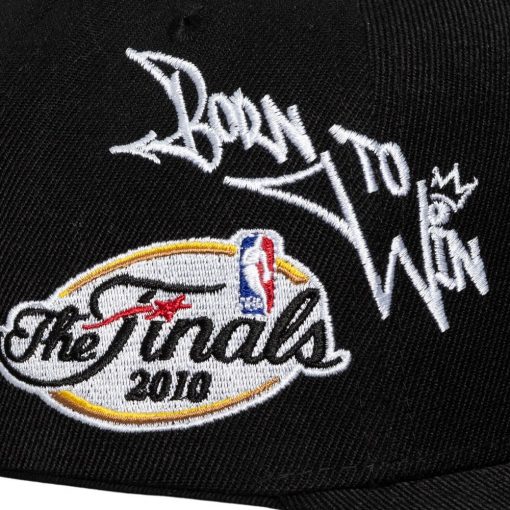 Los Angeles Lakers Mitchell Ness 2010 NBA Finals Born To Win Pro Crown Adjustable Hat Black