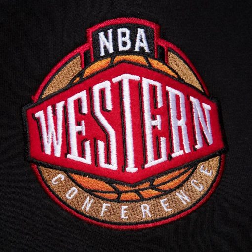 Los Angeles Lakers Mitchell Ness Chainstitch Applique Vintage Heavyweight Pullover Hoodie Black