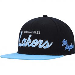 Los Angeles Lakers Mitchell Ness Hardwood Classics MVP Team Script 20 Snapback Hat Black