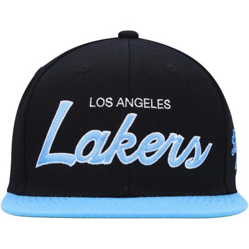 Los Angeles Lakers Mitchell Ness Hardwood Classics MVP Team Script 20 Snapback Hat Black