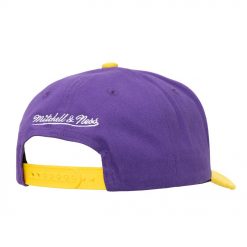 Los Angeles Lakers Mitchell Ness May Flowers Adjustable Hat PurpleGold