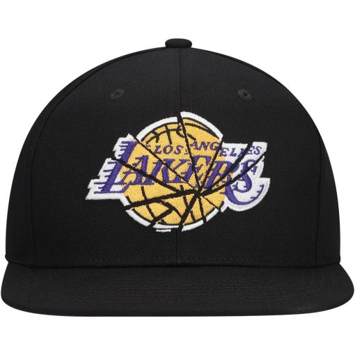 Los Angeles Lakers Mitchell Ness Shattered Snapback Hat Black