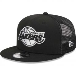 Los Angeles Lakers New Era 9FIFTY Snapback Trucker Hat Black