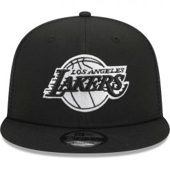 Los Angeles Lakers New Era 9FIFTY Snapback Trucker Hat Black
