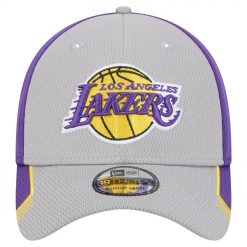 Los Angeles Lakers New Era Active Trim 39THIRTY Flex Hat GrayPurple