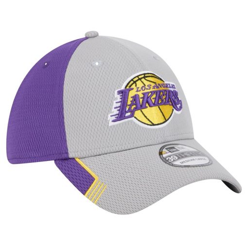 Los Angeles Lakers New Era Active Trim 39THIRTY Flex Hat GrayPurple