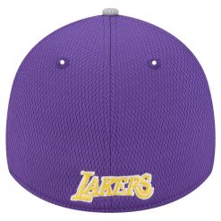 Los Angeles Lakers New Era Active Trim 39THIRTY Flex Hat GrayPurple