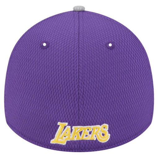 Los Angeles Lakers New Era Active Trim 39THIRTY Flex Hat GrayPurple