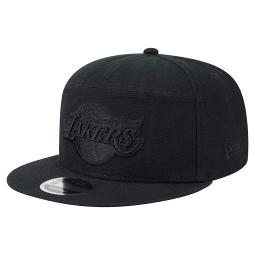 Los Angeles Lakers New Era Adventure Canvas Split Panel 9FIFTY Snapback Hat Black