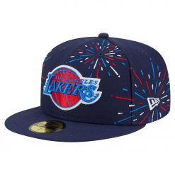 Los Angeles Lakers New Era Americana Fireworks 59FIFTY Fitted Hat Navy