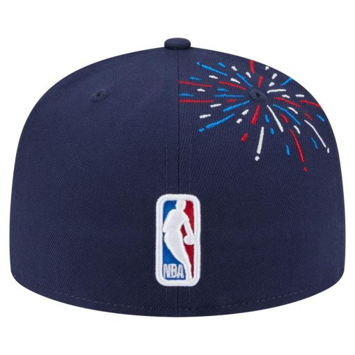 Los Angeles Lakers New Era Americana Fireworks 59FIFTY Fitted Hat Navy