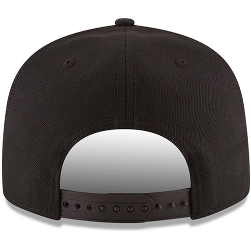 Los Angeles Lakers New Era Black White Logo 9FIFTY Adjustable Snapback Hat Black