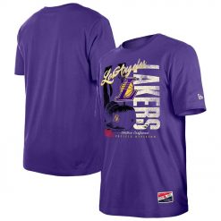 Los Angeles Lakers New Era Distressed Throwback Vintage Color Pack T-Shirt Purple
