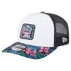 Los Angeles Lakers New Era Court Sport Foam AFrame 9FORTY Adjustable Trucker Hat WhitePurple