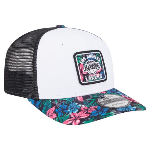 Los Angeles Lakers New Era Floral 9SEVENTY Adjustable Hat White
