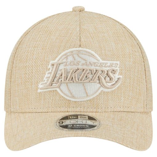 Los Angeles Lakers New Era Injection Woven AFrame 9FORTY Adjustable Hat Tan