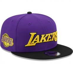 Los Angeles Lakers New Era Jersey Hook Statement Edition 9FIFTY Snapback Hat PurpleBlack