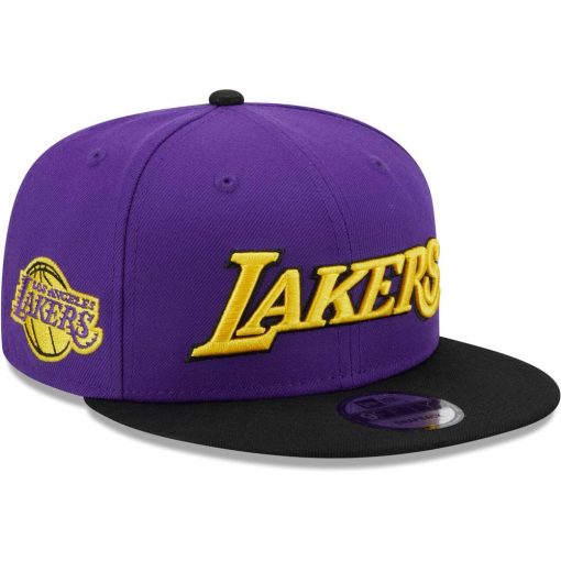 Los Angeles Lakers New Era Jersey Hook Statement Edition 9FIFTY Snapback Hat PurpleBlack