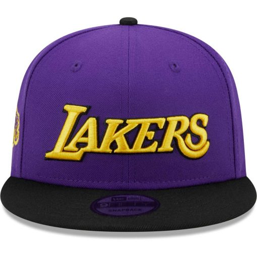 Los Angeles Lakers New Era Jersey Hook Statement Edition 9FIFTY Snapback Hat PurpleBlack