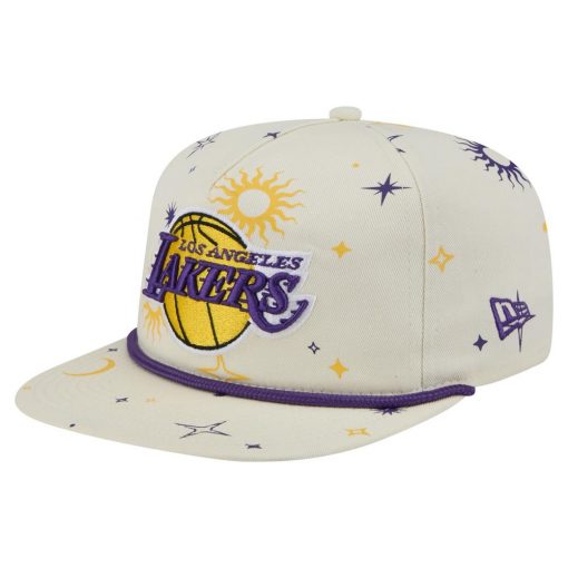 Los Angeles Lakers New Era Lunar Golfer Snapback Hat Cream