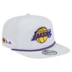 Los Angeles Lakers New Era Performance Rope Golfer Adjustable Hat White