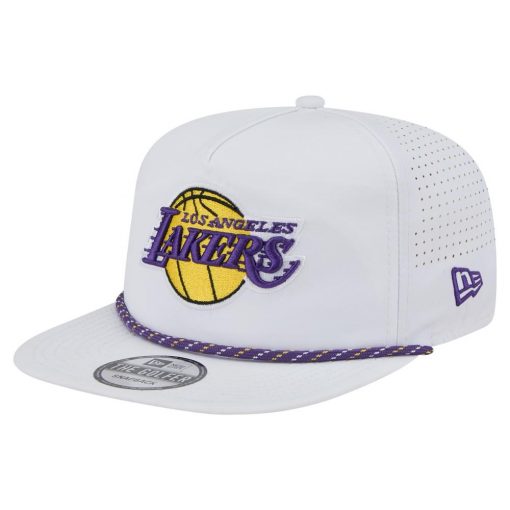 Los Angeles Lakers New Era Performance Rope Golfer Adjustable Hat White