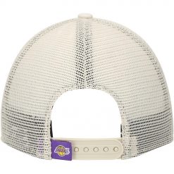 Los Angeles Lakers New Era Rough Edge Logo Trucker 9TWENTY Adjustable Hat Cream 4 tt07F.jpg
