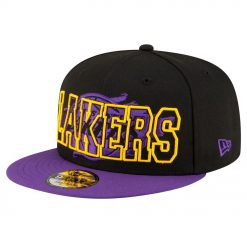Los Angeles Lakers New Era Sport Night Splatter 2Tone 9FIFTY Snapback Hat BlackPurple