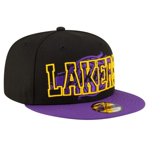 Los Angeles Lakers New Era Sport Night Splatter 2Tone 9FIFTY Snapback Hat BlackPurple