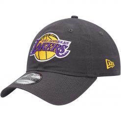 Los Angeles Lakers New Era Team 20 9TWENTY Adjustable Hat Charcoal