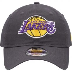 Los Angeles Lakers New Era Team 20 9TWENTY Adjustable Hat Charcoal