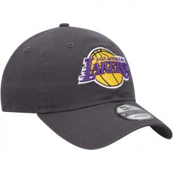 Los Angeles Lakers New Era Team 20 9TWENTY Adjustable Hat Charcoal