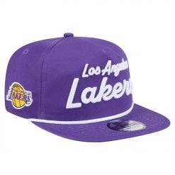 Los Angeles Lakers New Era Team Text Golfer Snapback Hat Purple