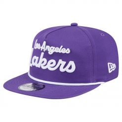 Los Angeles Lakers New Era Team Text Golfer Snapback Hat Purple