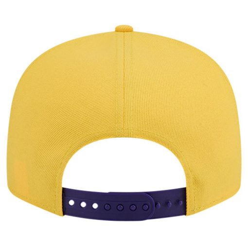 Los Angeles Lakers New Era Throwback Gradient Tech Font 9FIFTY Snapback Hat WhitePurple