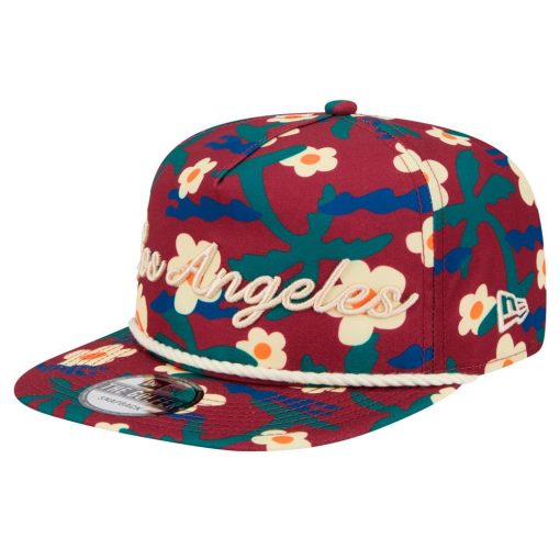 Los Angeles Lakers New Era Vacation Floral Golfer Snapback Hat Crimson