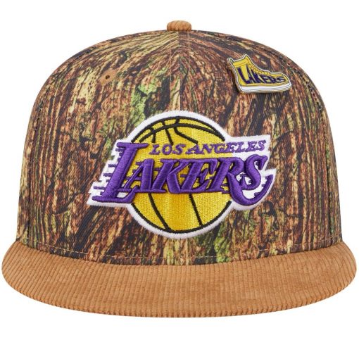 Los Angeles Lakers New Era Victory Grove Forest Sneaker Pin 9FIFTY Snapback Hat Camo