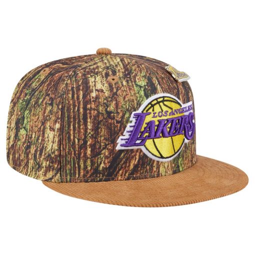 Los Angeles Lakers New Era Victory Grove Forest Sneaker Pin 9FIFTY Snapback Hat Camo