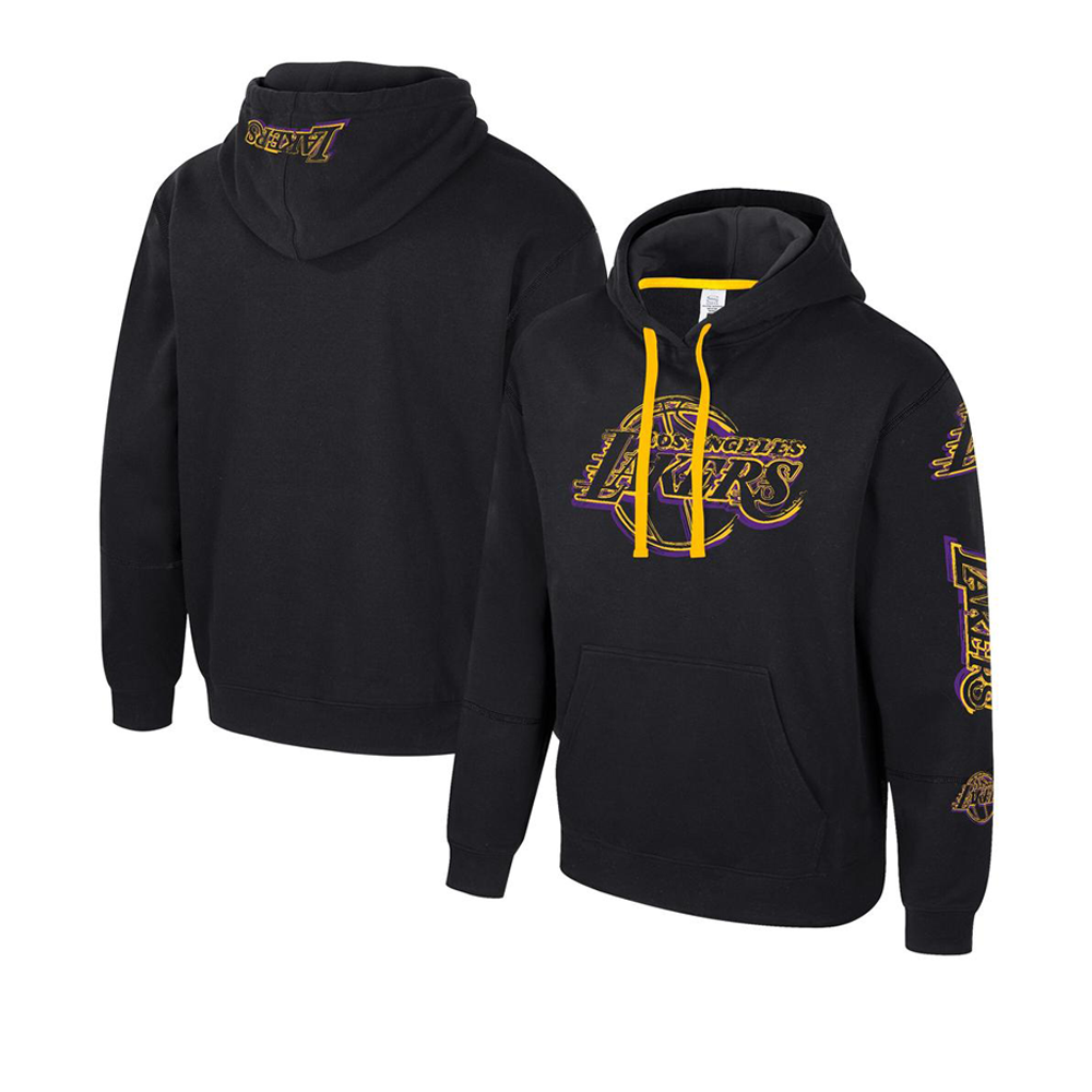 Los Angeles Lakers Stadium Essentials Unisex Elementized Pullover Hoodie Black 1 m9h0U